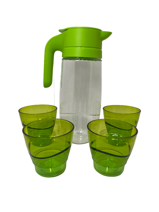 Jarra Crystal con 4 vasos Luxury