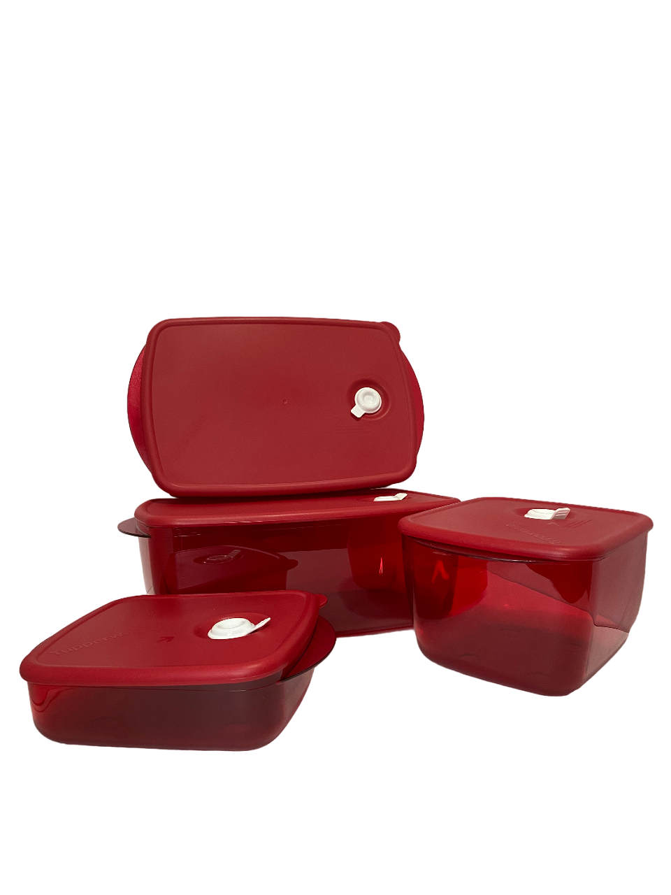 Paquete Crystalware Cuadrado y Rectangular (4 piezas)
